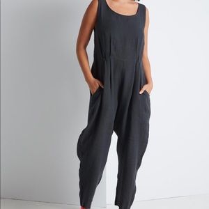 Black Crane Overall Jumpsuit